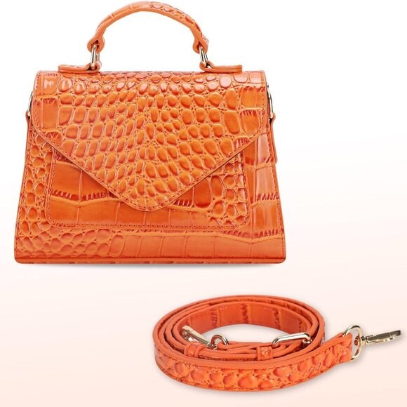 Crocodile Crossbody Shoulder Bags for Women, Small Trendy Purse for Phone, Women - Picture 6 of 8